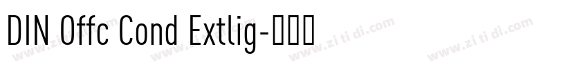 DIN Offc Cond Extlig字体转换
